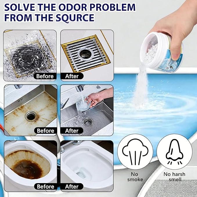 2Pcs Pipeline Dredglng Agent,Sink Drain Cleaner For Kitchen Bathroom,Bathroom Shower Pipeline Dredging Agent, Drain Opener For Kitchen