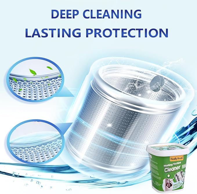 Finally Fresh Washing Machine Cleaner for Front Loaders & Top loaders, 20 Packs Washer Cleaner, Washer Machine Cleaner for Fianlly Fresh, Suitable for All Washing Machine
