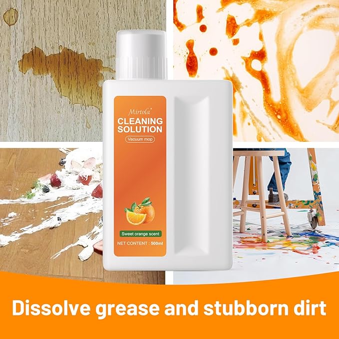 Sweet Orange Scent Floor Cleaning Solution Compatible with Dreame Cleaning Solution, Floor Cleaner for Hardwood Tile Hardfloor, Compatible Robot Vacuums with Mopping and Wet Dry Vacuum (1 bottle)