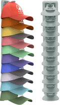 Hat Organizer for Baseball Caps, 1 Pack Hat Rack for Wall, Strong Adhesive Hat Storage Display Holder(Gray)
