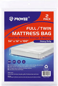 2 PK 4Mil Heavy Duty Full/Twin XL/Twin Mattress Bags for Moving,Clear Plastic Mattress Bags for Storage, Full/Twin Mattress Cover for Moving