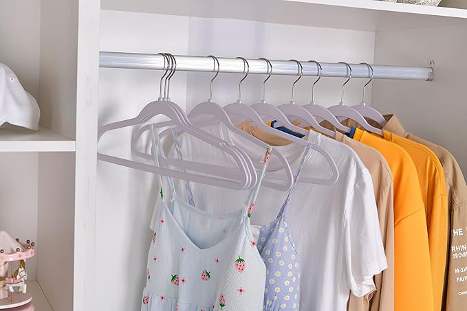 Quality Hangers 160 Pack Non-Velvet Plastic Hangers for Clothes - Heavy Duty Coat Hanger Set - Space-Saving Closet with Chrome Swivel Hook, Functional Non-Flocked Hangers - Cream White