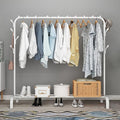 Wardrobe Closet, Portable Clothing Rack for Hanging Clothes,Clothing Storage Shelf,with Storage Shelves,for Cloakroom Bedroom, Design Good Load Bearing Non-Slip Corrosion Resistant White