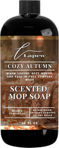Lapew Cozy Autumn Scented Mop Soap - Luxury Floor Cleaner Concentrate for Mopping Tile, Laminate, Vinyl & Hardwood | Streak-Free, Low-Foam | 36 oz