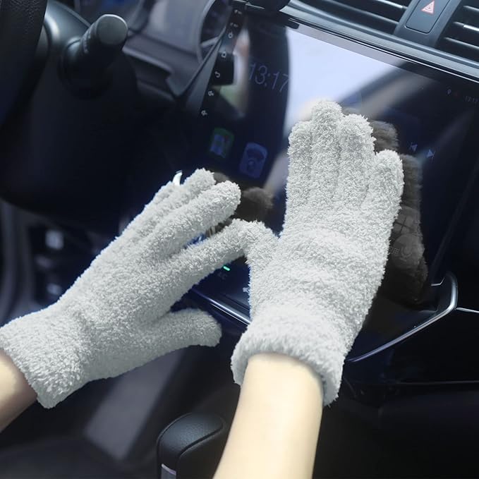 Evridwear Microfiber Gloves for Plant Dusting,Resuable Leaf Cleaning Glove for Houseplants,Blinds,Furniture and Small Objects