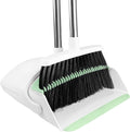 Broom with Dustpan Combo Set for Home 54-in Long Adjustable Handle Angle Broom and Dustpan Set with Dustpan Comb Teeth for Sweeping Pet Hair Food Dirt Kitchen