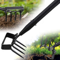 Hoe Garden Tool - 2 in 1 Stirrup Action Hoe & Rake,Heavy Duty Weeding & Cultivating Tool,Adjustable Long Handle (36”-74”),Sharp Carbon Steel Blade for Effortless Gardening