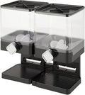 Honey-Can-Do Zevro Compact Dry Food Dispenser, Dual Control, Black/Chrome