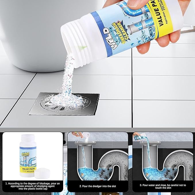 Wild Tornado Sink & Drain Cleaner Powder - Pipeline Dredging Agent for Kitchen & Bathroom (2PCS)