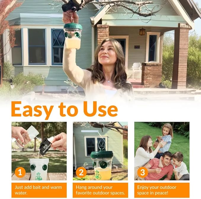 Tougher Than Tom Mosquito TNT 2.0 Mosquito 12 Bait Bags, Outdoor Insect Control, Easy Setup, Family & Pet Friendly, Ideal for Backyards, Camping, Gardens, BBQs, Picnics & More