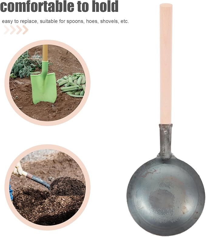 Lurrose Shovel Handle: Shovel Handle Replacement - Wooden Pole - Landscaping Sickles Replacement