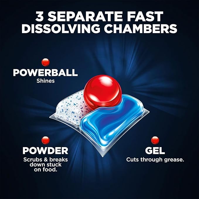 Finish Quantum Powerballs Dishwashing Detergent Gel Tabs 3.52 Lb, 100 Tabs