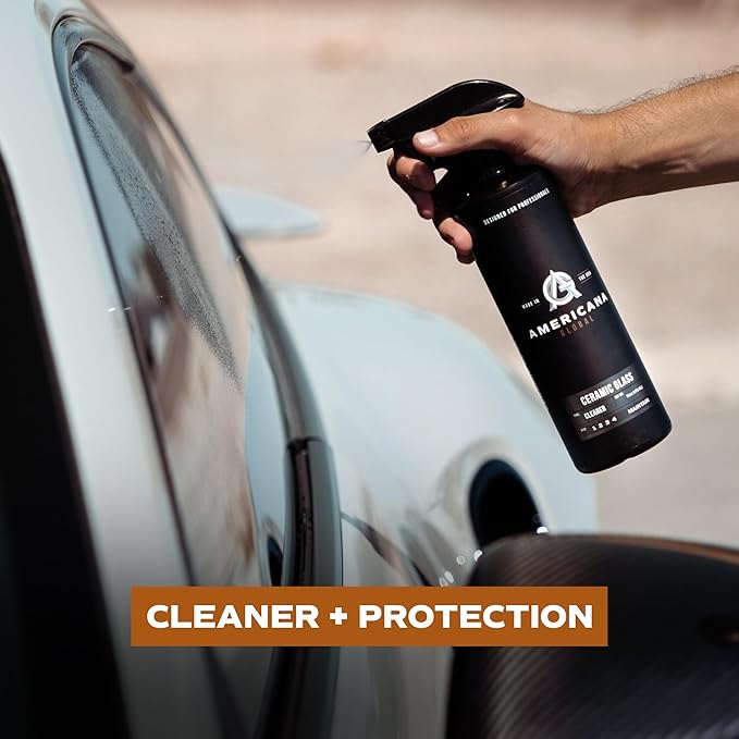 Ceramic Glass Cleaner, 16 oz - Streak-Free Formula for Automotive Glass, Enhanced with Ceramic Protection