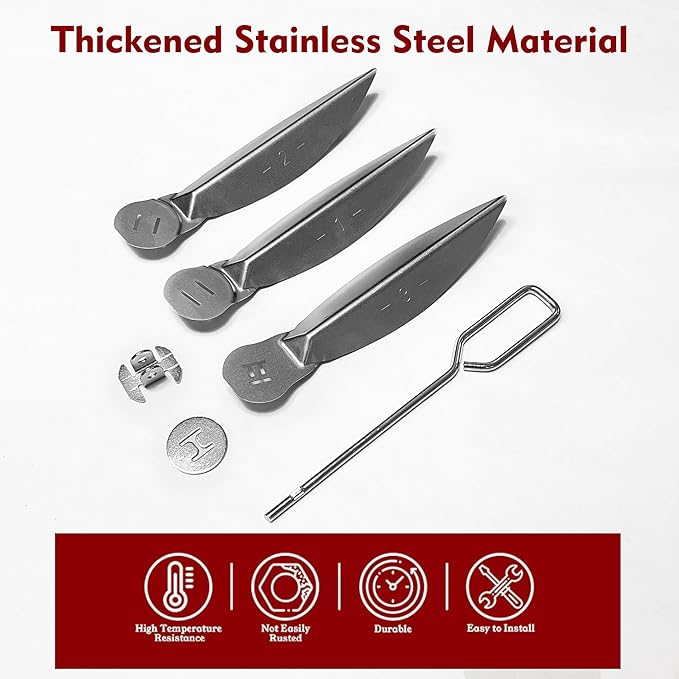 22-1/2-Inch One-Touch Cleaning System Kit for W eber Grill Parts, 7444 Grill Parts for 22" Master-Touch, Performer, Original Kettle Series Charcoal Grills, Thicker, Sturdy, Heat Resistant, Silver
