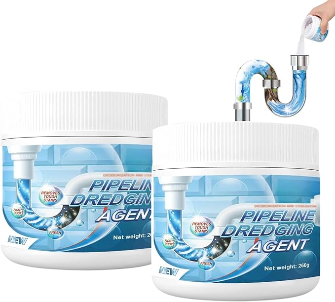 2Pcs Pipeline Dredglng Agent,Sink Drain Cleaner For Kitchen Bathroom,Bathroom Shower Pipeline Dredging Agent, Drain Opener For Kitchen