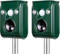 FAYINWBO Latest in 2022 Outdoor Ultrasonic Animal Repeller. Solar Animal Repellent.with Flashing LED Lights, Siren Expelled Cats, Dogs, Rac Green