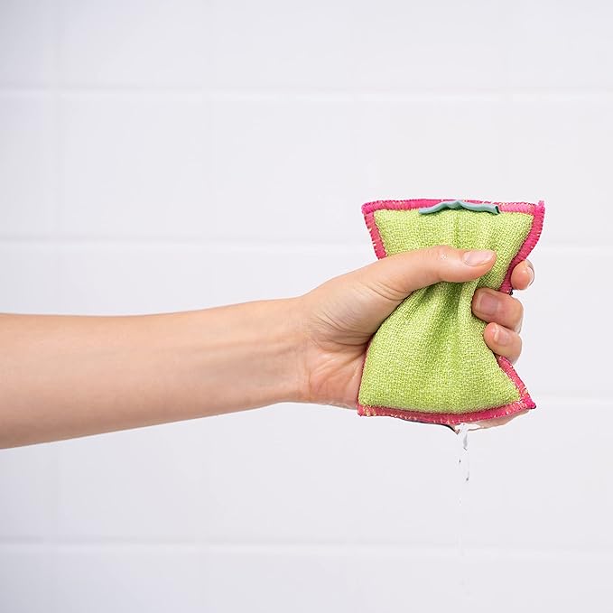 Nano Sponge Cleaning Sponges. Supersized Everyday Heavy Duty Household Kitchen and Dish Sponge. 2 Pack. 4.5 x 3