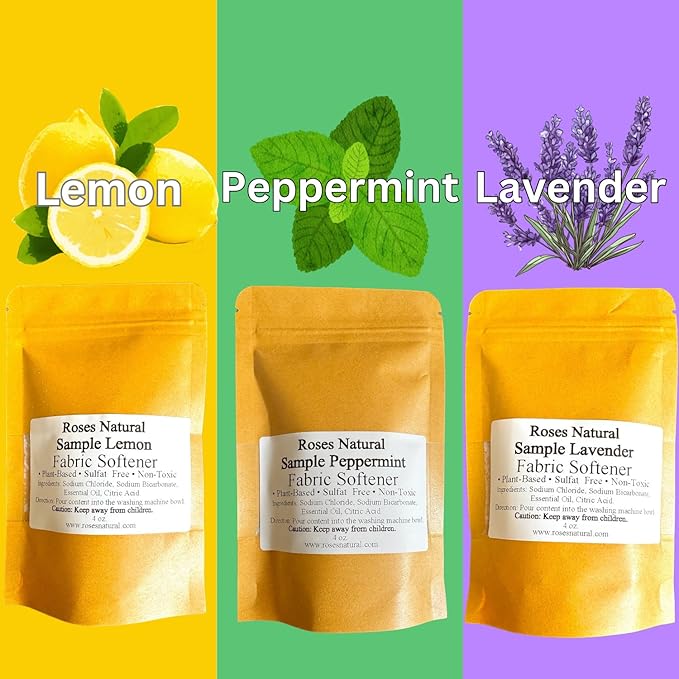Fabric Softener Crystals, Freshens and Softens Fabrics, 3 Pleasant Scent (Lavender, 4 oz Sample)