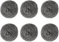 TopHomer 6 Pcs Stainless Steel Wire Balls Scrubbing Scouring Pad for Removing Heavy Dirty Home Cleaning Tools Easy to Clean