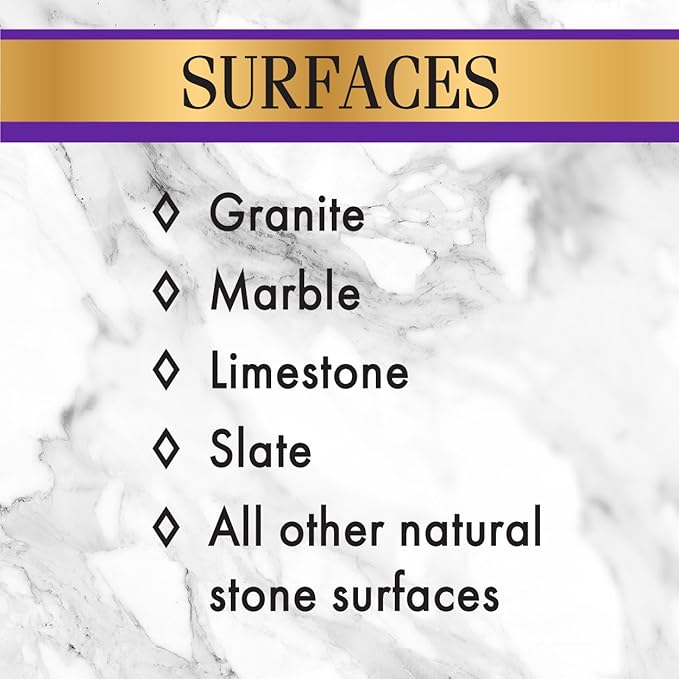 Stone Care International Granite Clean, Shine & Protect - Cleans Polishes & Protects Stone, Granite, Quartz, Marble, Limestone and Travertine Slate Surfaces, White, 24 Fl oz
