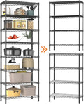 Golpart 8 Tier Adjustable Storage Shelves Heavy Duty Metal Shelf Wire Shelving Unit Organizer Rack for Home Kitchen Office Pantry Room Bathroom Shelving Organizers and Storage Laundry