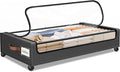 SpaceHacks Under Bed Storage with Wheels 1Pack Storage Containers with Clear Window&Label Under Bed Drawers Rolling Under Bed Storage for Clothes,Shoes, Blankets (30.71 x 16.93 x 6.69 in, Dark Grey)