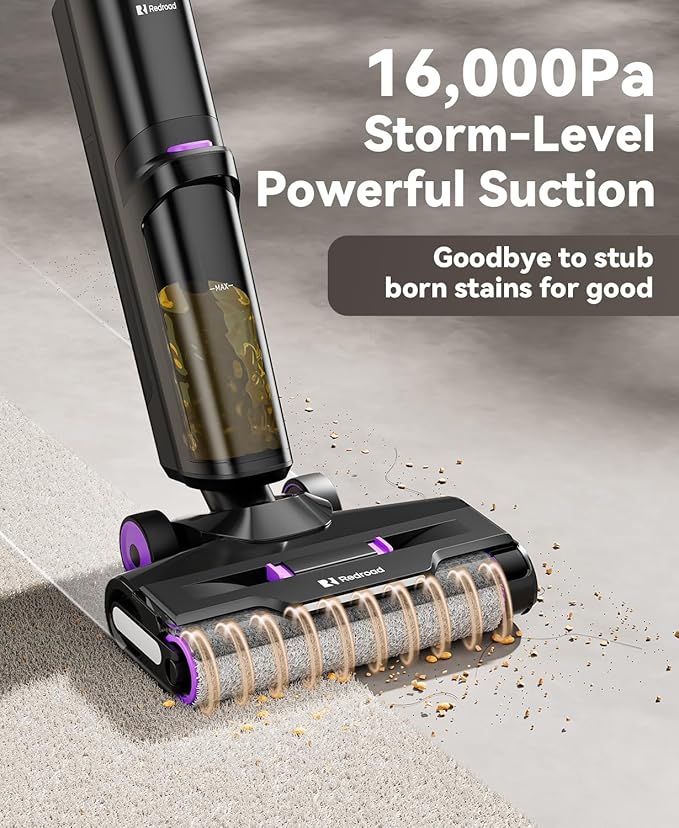 Wet Dry Vacuum Cleaner 16,000Pa,50Mins Runtime Cleaning Area 3,013 ft²,Cordless Vacuum Cleaner, Cordless Vacuum and Mop All in One,for Hard Floors Sticky Messes and Pet Hair,H15 Set