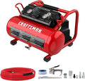 CRAFTSMAN Air Compressor, 2 Gallon Portable Air Compressor 1/3HP Max 125 PSI Oil-Free Light Weight with 10 PCS Accessory Kit