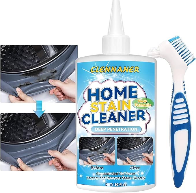 Home Remover Gel, 10 Fl Oz Household Stain Cleaner Gel for Washing Machine, Refrigerator Strips, Grout Cleaner for Tiles Grout Sealant Bathroom Kitchen Sinks Cleaning
