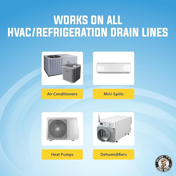 AC Drain Line Cleaner 2 Pack | Prevent Buildup and Overflow | 8oz - Up to 3 Months of Protection | Fast Acting & Long Lasting Bio-Enzymatic Formula