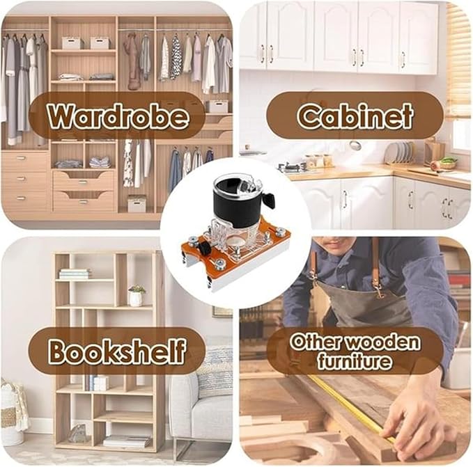 Router Trimmer Tool, Portable Adjustable Router, Wood Cutting Accessory with 2 in 1 Function, Electric Hand Machine with Precision Design, Woodworking Equipment, Kit for Home Yard Craft Repair