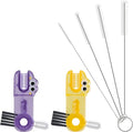 Bottle Brush Cleaning Set Includes 4 Straw Cleaning Brushes, 2 3-in-1 Multi-Function Portable Travel Cup Lid Crevice Brushes, Straw Brushes, and Household Kitchen Cleaning Tools