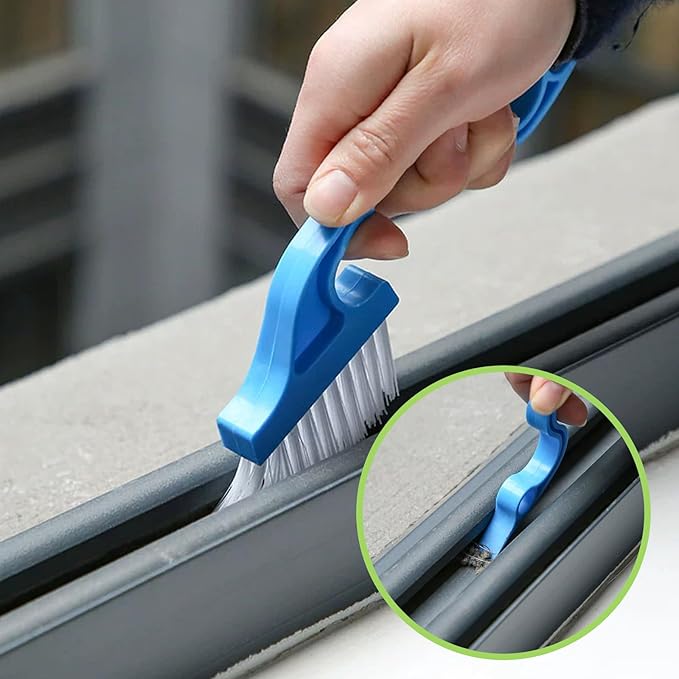 9 Pcs Crevice Cleaning Brush, Bathroom Gap Brush, Hand-held Groove Gap Cleaning Tools, Multifunctional Crevice Gap Small Cleaning Brush Tool, Shutter Door Window Track Kitchen Cleaning Brushes Kit