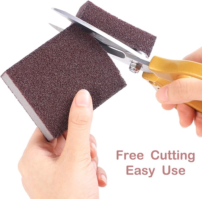8pc Carborundum Sponge Nano Emery Sponges Caspian Stone Pot Clean Brush Rust Eraser Grit Scouring Pads Pot Cleaning Pads with Carborundum Washing Kitchen Cleaner Tool(thickness-1inch)