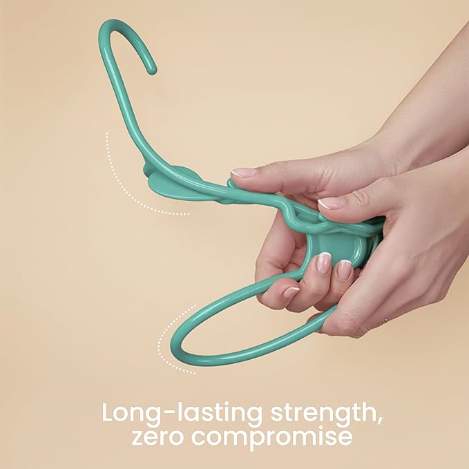 Utopia Home Plastic Hangers 50 Pack, Space Saving Plastic Clothes Hangers for Adults with Built-in Strap Hooks, Essential for Shirts, Pants, Skirts & Coats (Aqua)