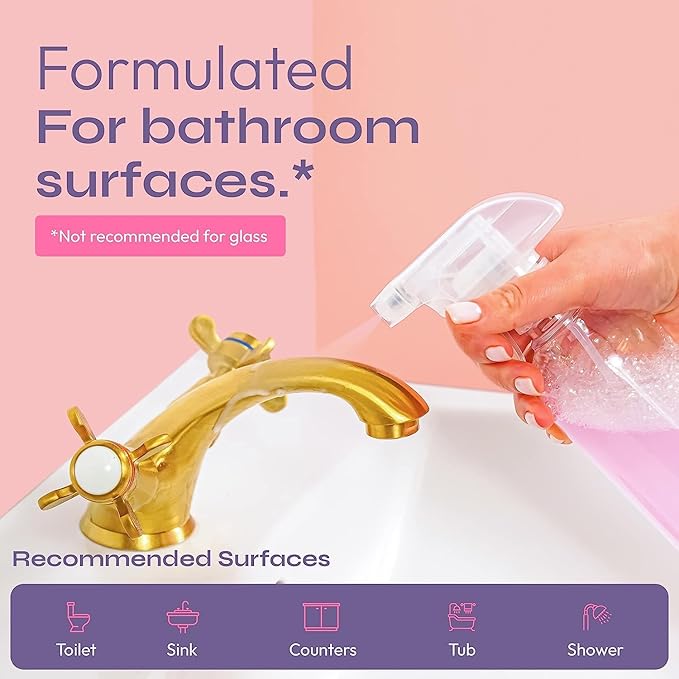 FOMIN Bathroom Cleaner Refill Tablets Magnolia Grapefruit - All-In-One Tablet Cleaner For Bathroom Cleaning - Bathroom Cleaner Solution for Spray Bottle (Extra - 02)