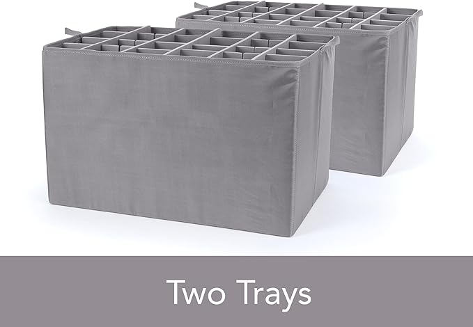 Covermates Keepsakes - Adjustable Zip-Top Storage Box - Configurable FlexGrid Compartments - Heavy Duty Polyester- Reinforced Handles - Stackable Design - Indoor Storage, Red Heather