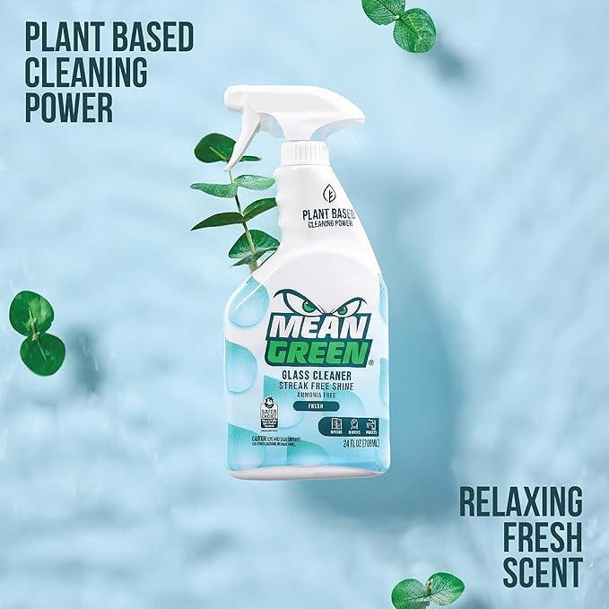 Mean Green Non-Contentrate Ready-to-use - Glass Cleaner - Streak Free Shine - Ammonia Free 3ct