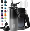 DYSANKY Insulated Water Bottle | Thickened Stainless Steel Vacuum Metal Portable Sports Water Jug for Gym and Hiking with Straw, Carrier Bag, Handle Strap | BPA-Free 40 oz