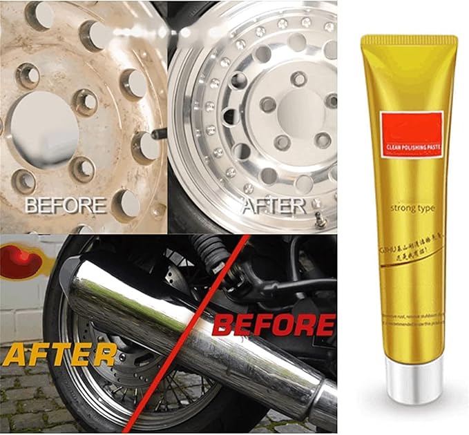 Raturv Metal Polish Cream, Instashine Metal Cream, Metal Polishing Paste, Metal Polishing Kit, Chrome Polish And Rust Remover For Stainless Steel (10pcs)