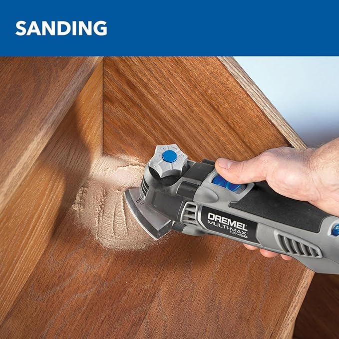 Dremel Multi-Max MM50-02 5 Amp Variable Speed Corded Oscillating Multi Tool Kit with 16 Accessories and Storage Bag - Ideal for Metal & Wood Cutting, Sanding, and Box Cutouts