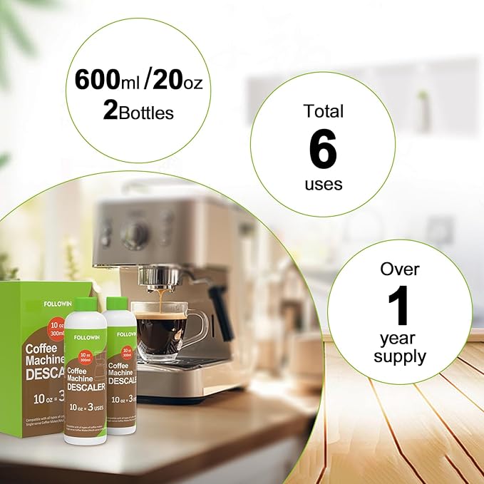 FOLLOWIN Mold and Mildew Bathroom Cleaner Gel 18oz, Coffee Machine Cleaner and Descaler, Espresso Coffee Maker Cleaner