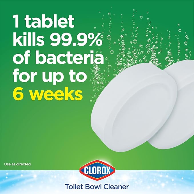 Clorox Ultra Clean Toilet Tablets Bleach 2 Count, 3.5 Oz Each (Pack May Vary)