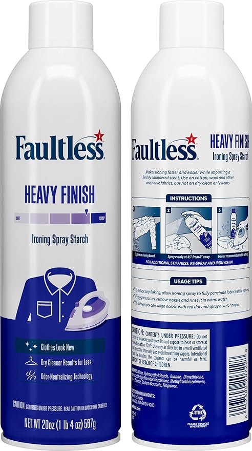 Faultless Heavy Spray Starch 20 oz Cans (3 Pack)