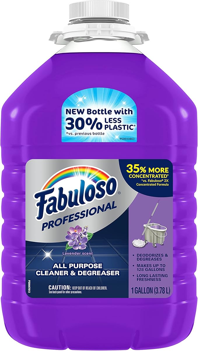 Fabuloso Professional All Purpose Cleaner & Degreaser - Lavender, 1 Gallon (Pack of 2)