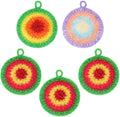 5 Pcs Reusable Dish Cloths 6.3" Dishwashing Towels Set Dish Sponge Cleaning Scrubber Cloth Round Non Scratch Kitchen Cleaning Cloths Hangable Housework Scouring Pad