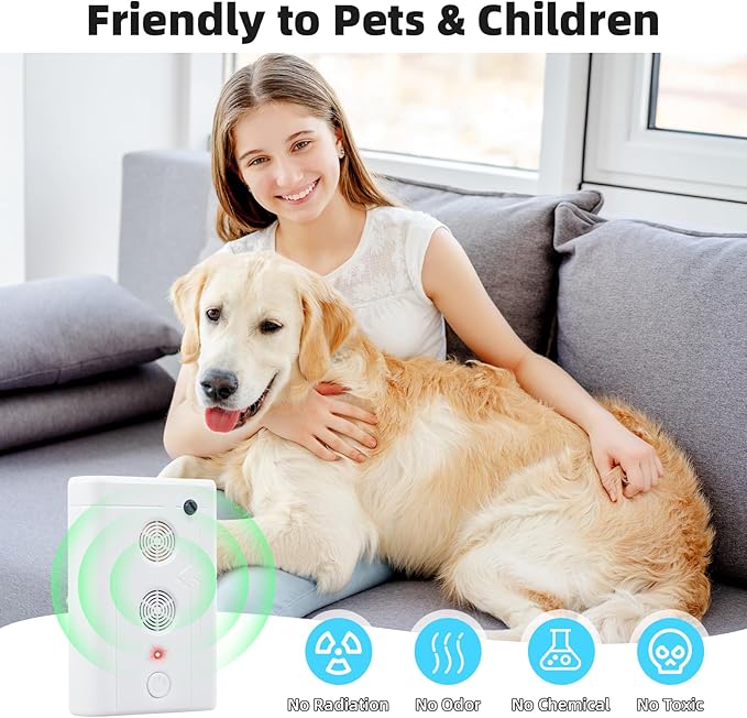 Bat Deterrent Devices for Attic: Bat Keep Away,Rechargeable Bird Repellent for Indoor&Outdoor Removal to Keep Away System Porch House, Attics,Garages,Friendly to Human & Pet(2)