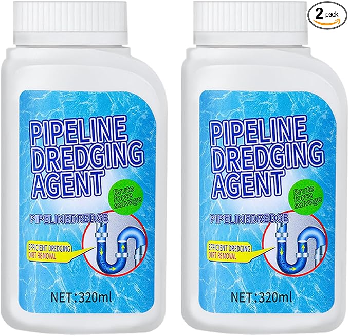 2pcs Drain Clog Remover, Pipeline Dredging Agent, Powerful Quick Cleaning Drain Toilet Cleaner Tool, Unclog Toilet Clog And Kitchen Sink Pipe Unblocker Powder