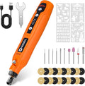 HARDELL Rotary Tool, 5 Speed Rechargeable Engraving Pen - Electric Cordless Engraver Pen for 60+ Surfaces - Beginner Friendly with 37 Accessories, Ultimate Engraving Pen Kit for Artists & DIYers