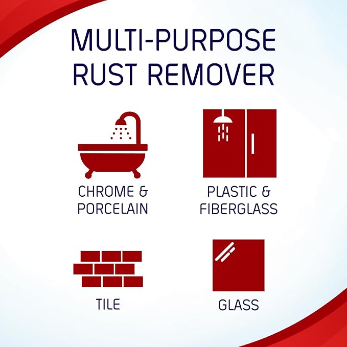 IRON OUT Rust Stain Remover Spray Gel, Removes Rust Stains in Bathrooms, Kitchens, Laundry, and Outdoors, No Scrubbing, Made in the USA, 24 Ounces, 3-Pack